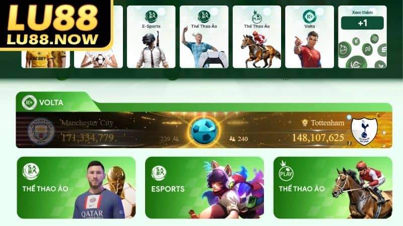 Các sảnh chơi Thể Thao Lu88
