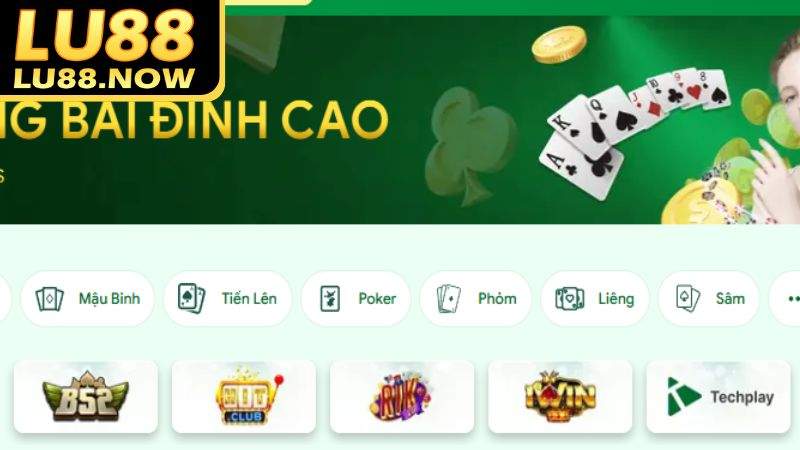 Các nhà cung cấp Game Bài danh tiếng
