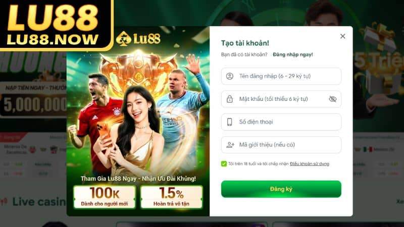 Điền đầy đủ thông tin vào biểu mẫu đăng ký